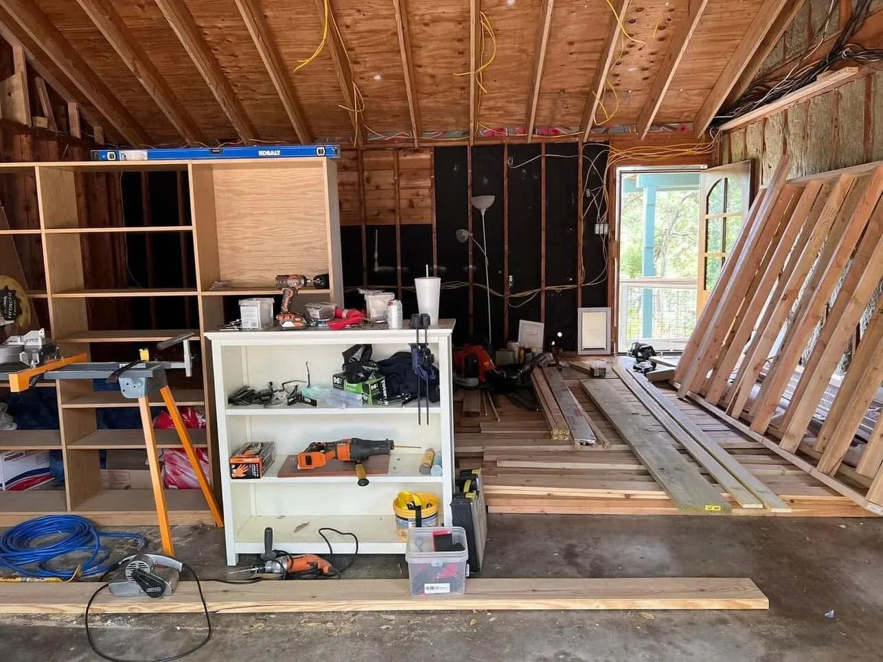 Garage Major Remodel: shell to finished loft space before / in progress IMG_4454
