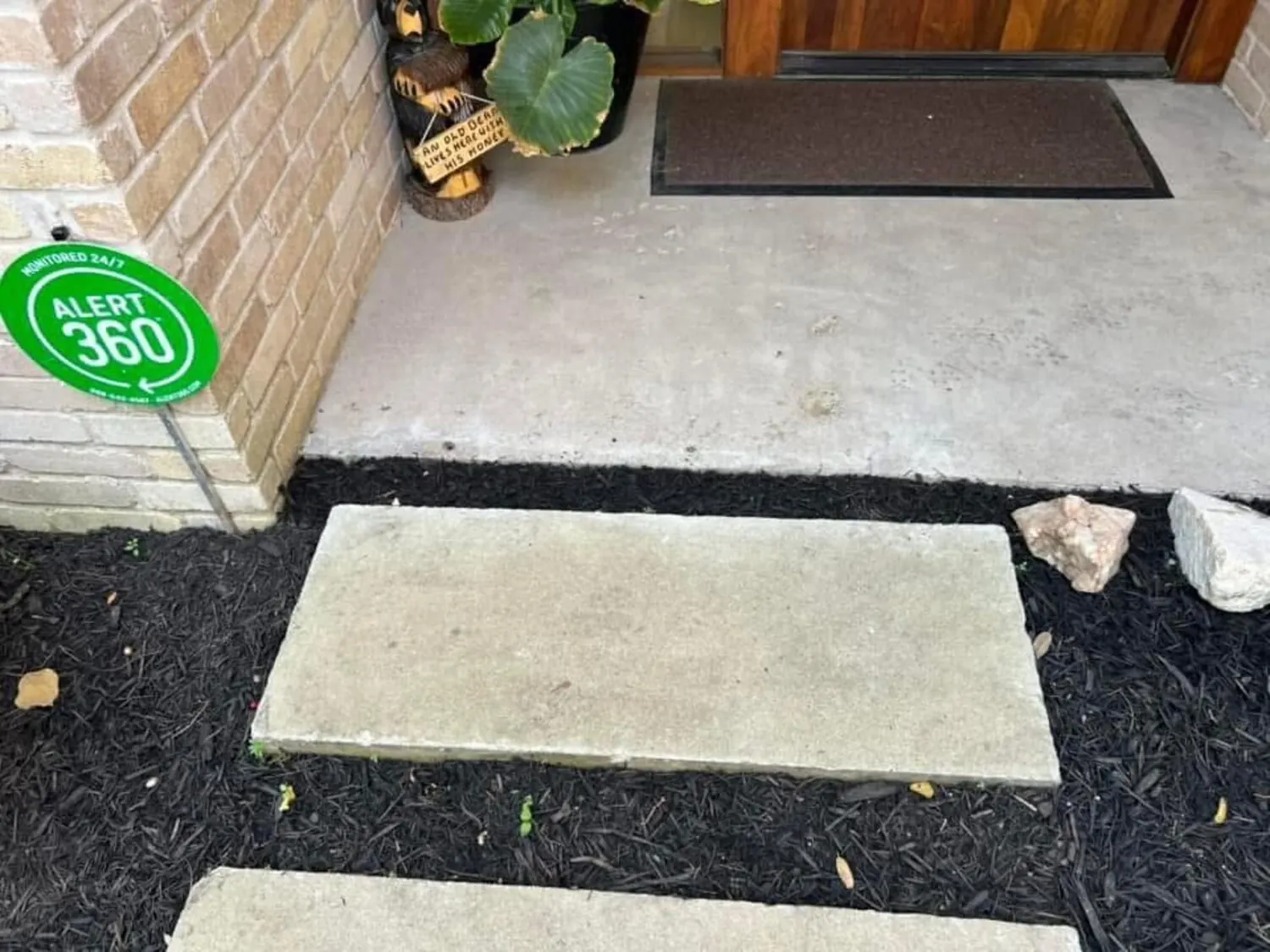 Entry area before landscape finish